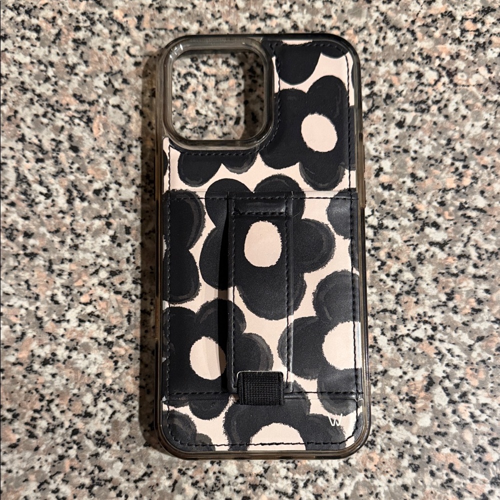 Black Floral Walli iPhone 16 pro max case